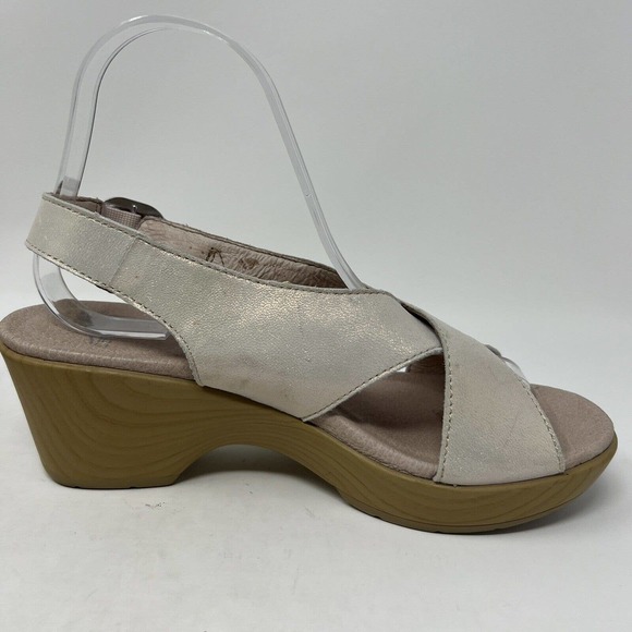 Dansko Jacinda Slingback Sandal Chunky Platform Champagne Women's EU 37 (US 6.5) - Picture 6 of 12
